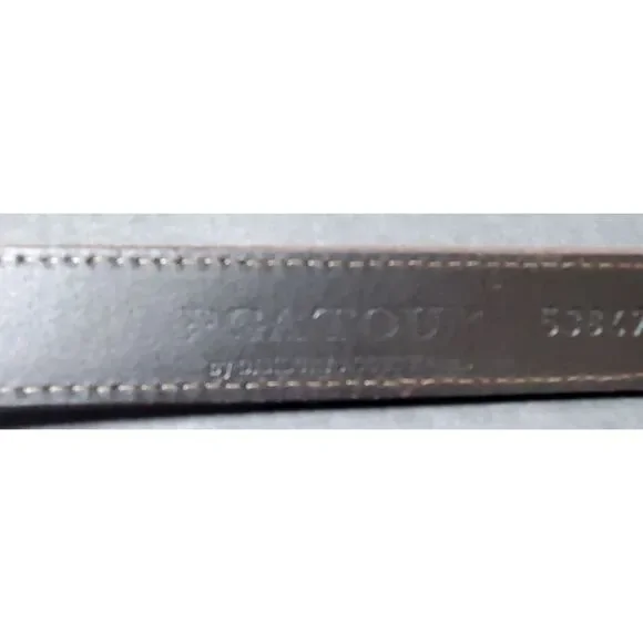 Vintage '98 PGA Tour Belt 538471 Brown Lizard Print Silver Concho MED 28/30 USA - Picture 13 of 16